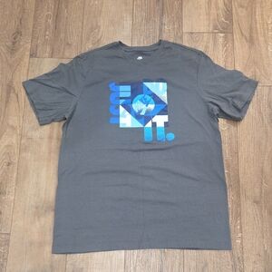 Nike Gray Tee with Blue Graphic